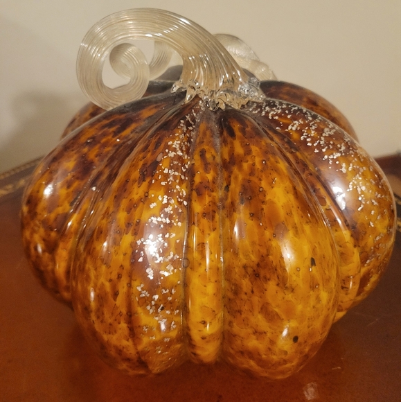 Hand Blown Glass Pumpkin - Picture 1 of 6